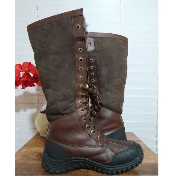 SOLD🟠🟠🟠🟠🟠🟠UGG Tall Adirondack Women's Boots Dark Brown Black Size 8 - Picture 16 of 16